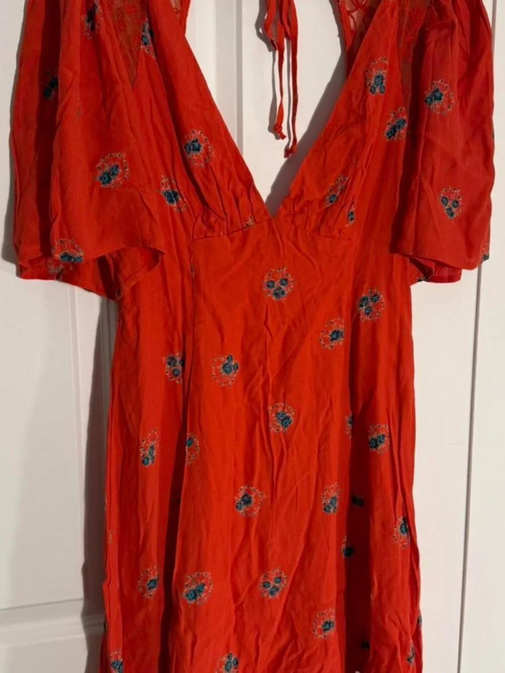 Free People Mockingbird Open Back Mini Dress